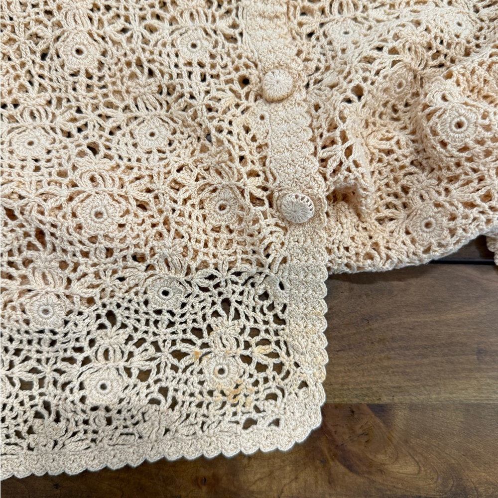 Anne Klein Crochet Button-Up Top - Picture 8 of 8